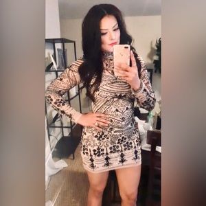 Gorgeous sequence mesh dress